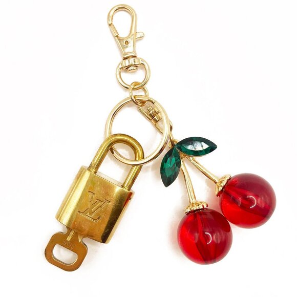 Louis Vuitton Handbags - Authentic Louis Vuitton Lock Key with Bag Cherry Charm Keychain Key Charm